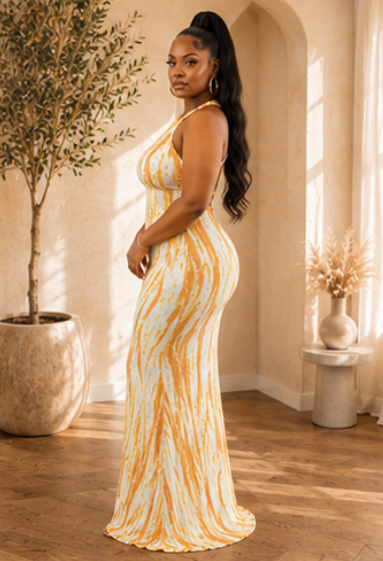 Golden Tide Maxi Dress