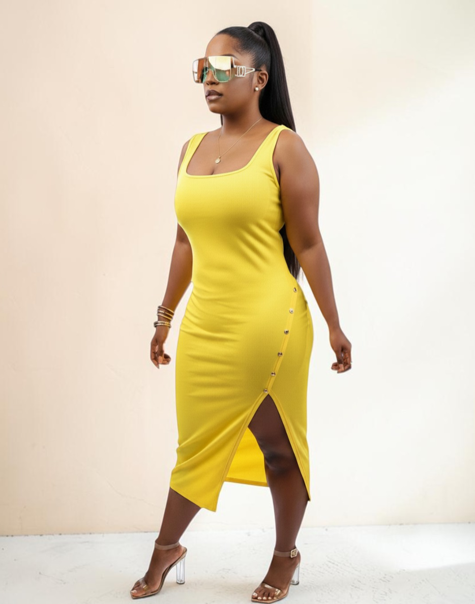Good As Gold Midi Dress