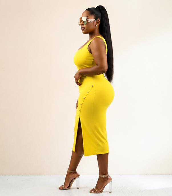 Good As Gold Midi Dress