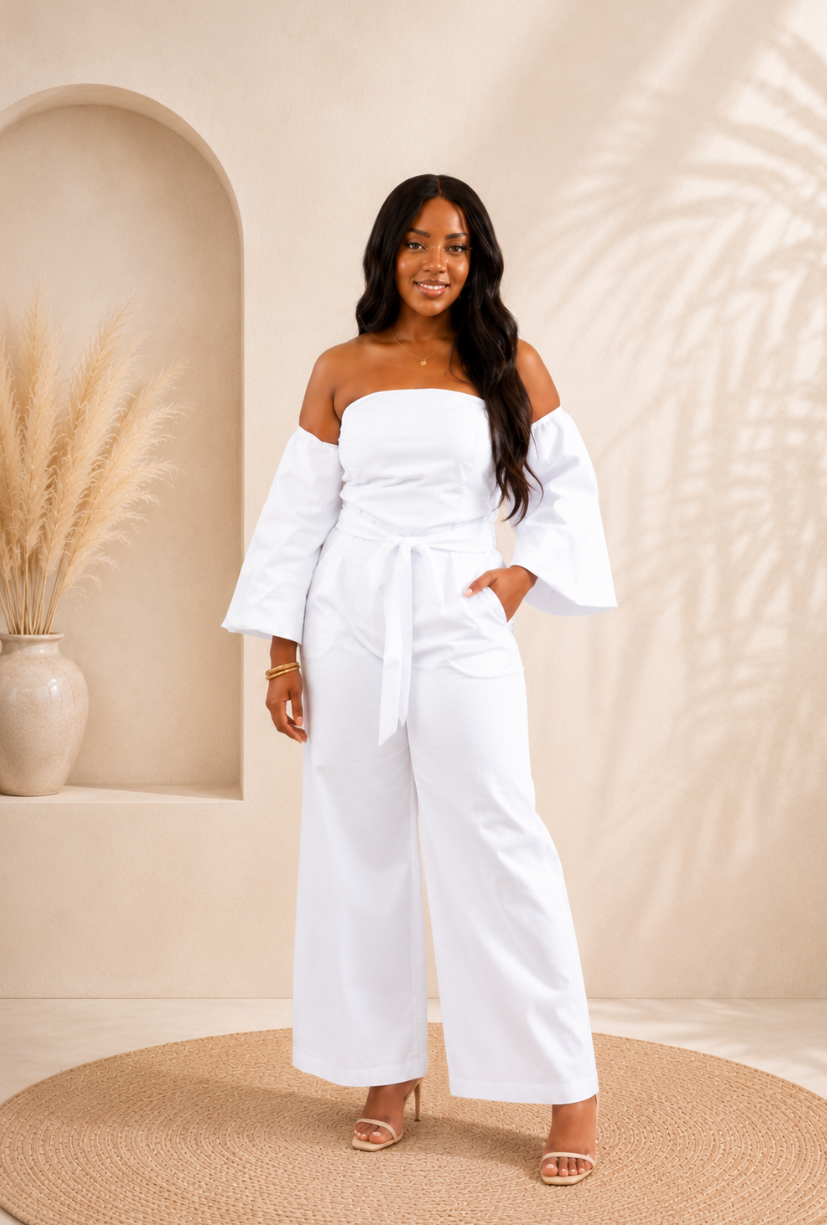 White Linen Dreams Jumpsuit